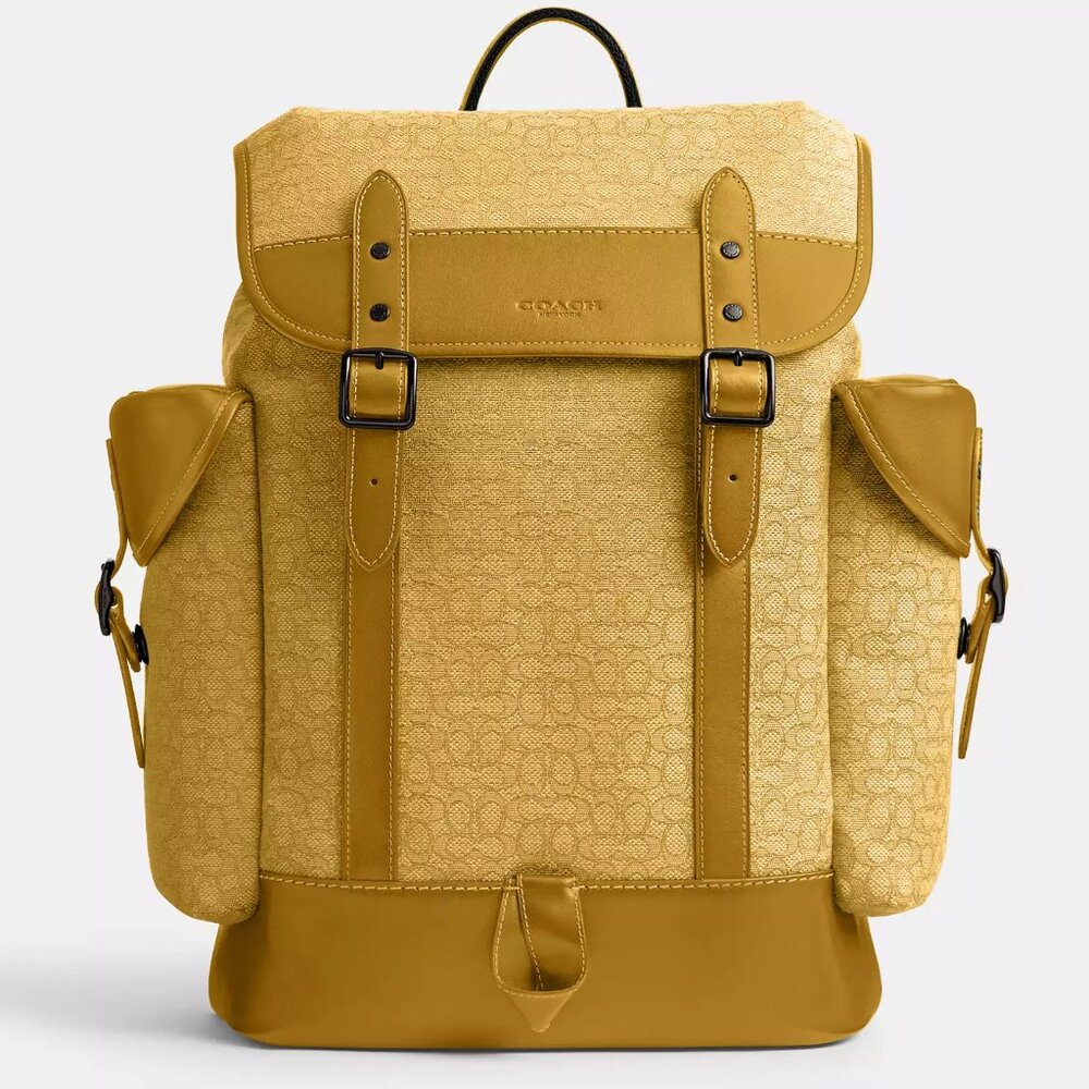 🥰 Coach Hitch Backpack In Micro Signature Jacquard